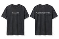 Romans 5:8 black tee mockup