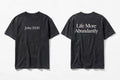 John 10:10 black tee mockup