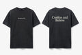Romans 10:9 black tee mockup