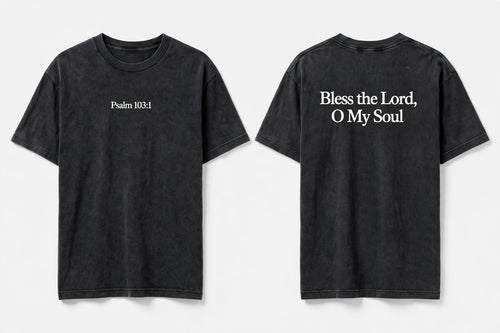 Psalm 103:1 black tee mockup