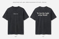 Matthew 5:14 black tee mockup
