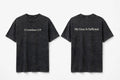 2 Corinthians 12:9 black tee mockup