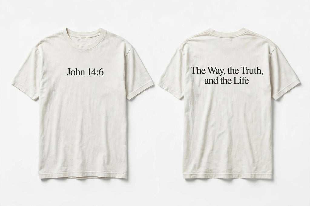 John 14:6 white tee mockup