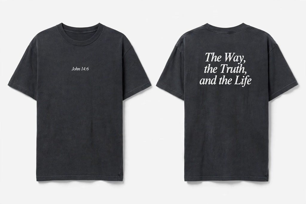 John 14:6 black tee mockup