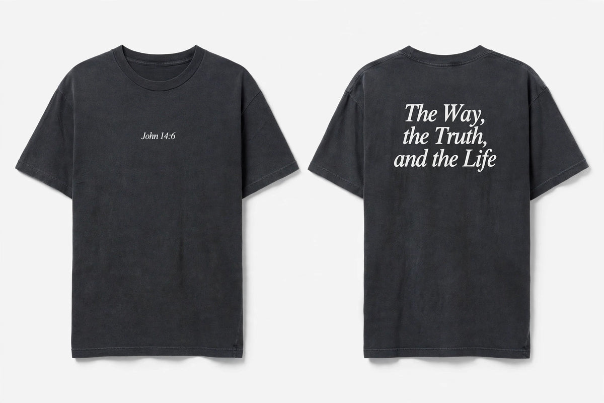John 14:6 black tee mockup